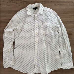Banana Republic White Casual Button Down Shirt